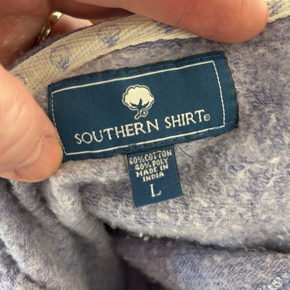 Womens The Southern Shirt Company Hoodie Size L Large Kangaroo Pockets Blue Soft - Picture 11 of 14